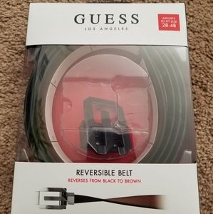 NEW Guess Belt G-Buckle Reversible Black to Brown